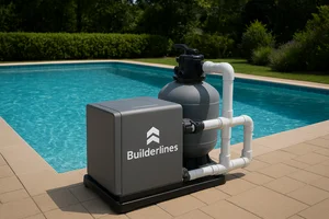 
Swimming pool cleaning and filtration system by Builderlines for Dubai home maintenance services